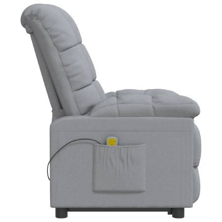 Massage Chair Light Grey Fabric