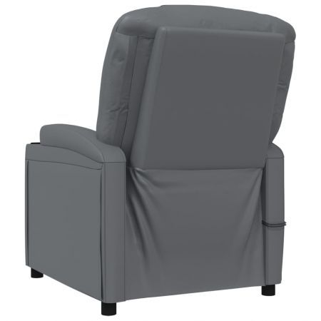 Stand up Massage Chair Anthracite Faux Leather