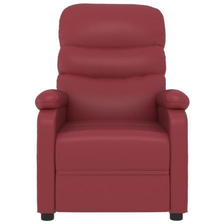 Massage Chair Wine Red Faux Leather