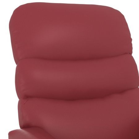 Massage Chair Wine Red Faux Leather