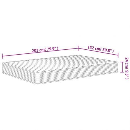 Foam Mattress Medium Soft 152x203 cm Queen Size