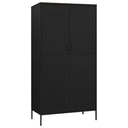 Wardrobe Black 90x50x180 cm Steel