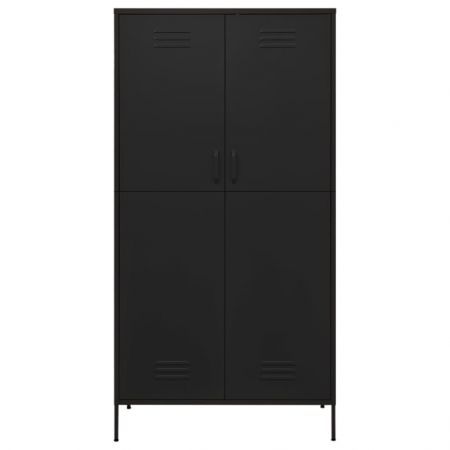 Wardrobe Black 90x50x180 cm Steel