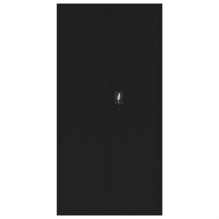 File Cabinet Black 90x40x180 cm Steel