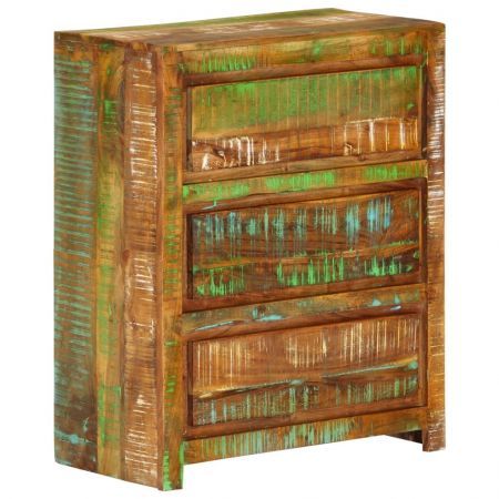 Drawer Cabinet Multicolour 60x33x75 cm Solid Wood Reclaimed