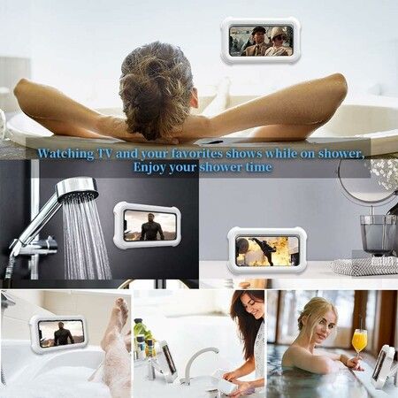 480 Degree Rotating Shower Phone Holder Waterproof Case with Touch Screen for 4 Inch to 7 Inch Cell Phone