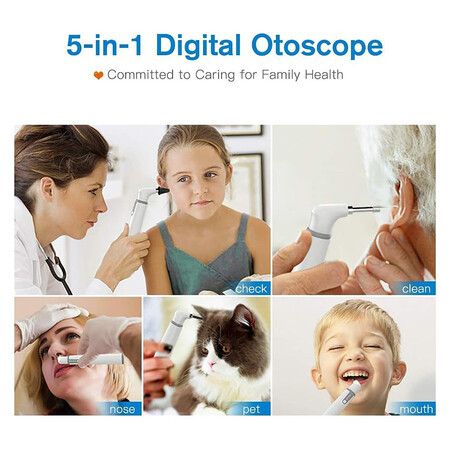 Wireless Otoscope, 3.9mm Ultra Thin WiFi Ear Scope Camera Compatible with Android and iPhone