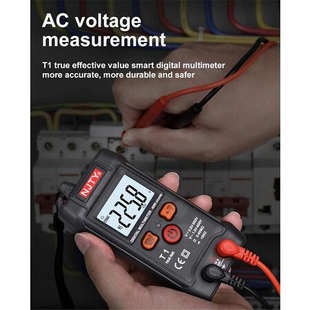 Mini Digital Smart Multimeter T1 Portable Electric Meter Automotive Profesional Tester True RMS NCV 600V AC DC Voltage Tester