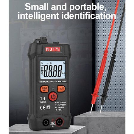 Mini Digital Smart Multimeter T1 Portable Electric Meter Automotive Profesional Tester True RMS NCV 600V AC DC Voltage Tester