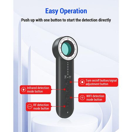 Hidden Camera Detectors, RF Detector GPS Tracker Detector Hidden Devices for Office, Hotels, Bathroom