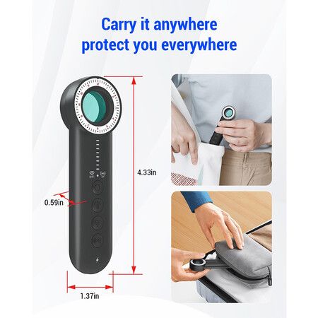 Hidden Camera Detectors, RF Detector GPS Tracker Detector Hidden Devices for Office, Hotels, Bathroom