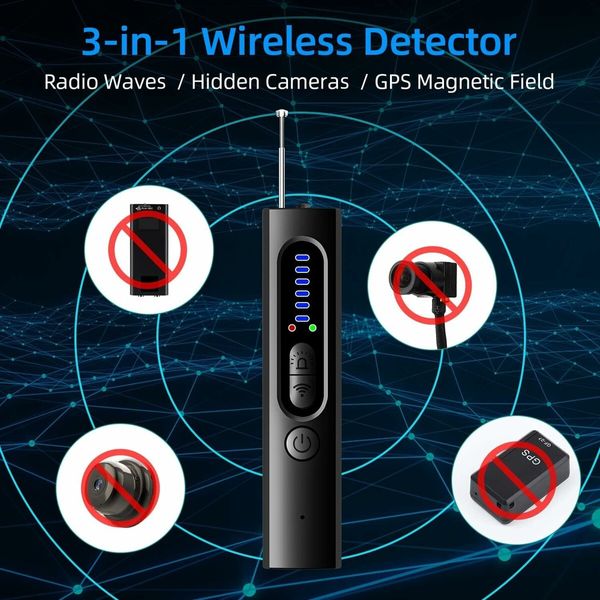 Hidden Camera Detector, Anti Spy Detector, Bug Detector Electronic Sweeper