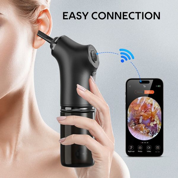 Electric Ear Wax Rmoval Kit Ear Cleaner with Camera and Light Ear Cleaning Kit Ear Wax Removal Tool Camera with 1080P Ear Camera