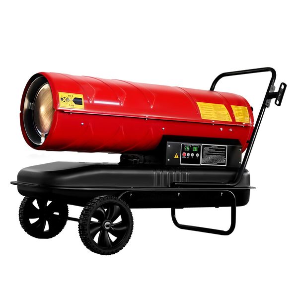 38KW Fan Heater Industrial Space Kerosene Diesel Forced Air Blower Digital Timing Portable for Warehouse Workshop Shed