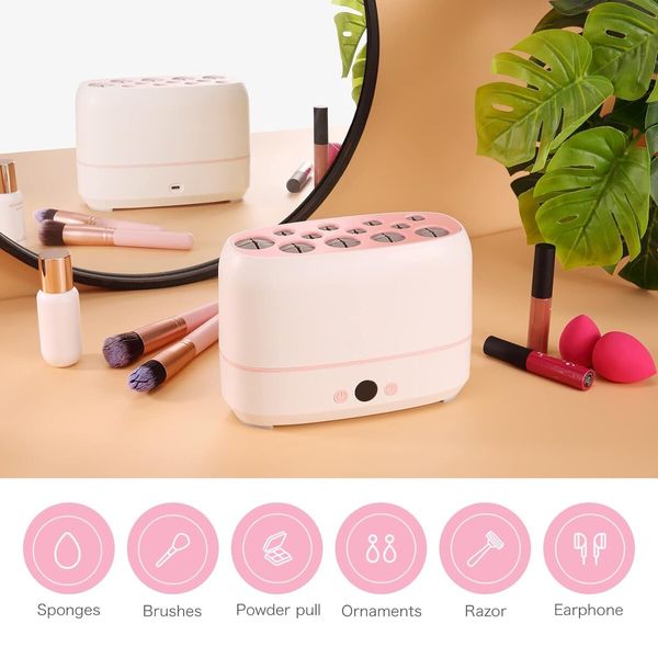 Makeup Brush Dryer Machine,Can Drying 12pcs Makeup Brushes,2pcs Sponges Or Powder Puff AT Once,Baked Slowly At Constant Temperature