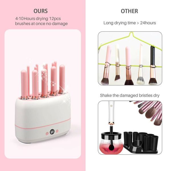 Makeup Brush Dryer Machine,Can Drying 12pcs Makeup Brushes,2pcs Sponges Or Powder Puff AT Once,Baked Slowly At Constant Temperature