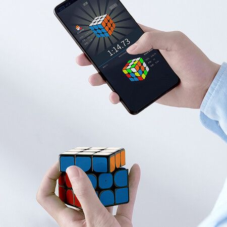 Super Rubik Cube Building Blocks Puzzle Think Training Toys,Bluetooth Electronic Speed Cube,Real-Time Connected STEM Smart Cube for All Ages