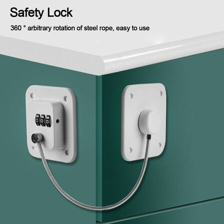 1 pack Keyless Refrigerator Locks for Cabinets, Closets, Drawers, and Windows - Keep Your Appliances Safe and Secure