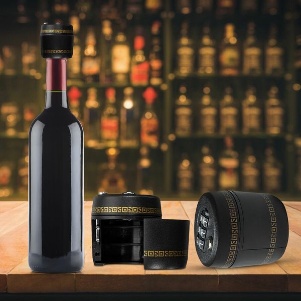 1 Pcs Combination Wine Bottle Lock for Wine Liquor Bottle-Wine Whiskey Bottle Top Stopper