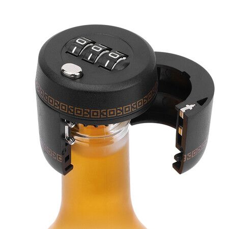 1 Pcs Combination Wine Bottle Lock for Wine Liquor Bottle-Wine Whiskey Bottle Top Stopper