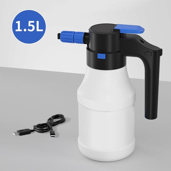 1.5L Electric Car Foam Sprayer, Battery Powered Foam Sprayer for Car Wash with USB Rechargeable Cordless Pump Foam Sprayer for Watering Garden Plants