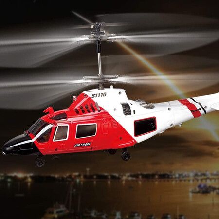 RC Rescue Helicopter Infrared Flight 3CH Gyro Marine Aircraft Model S111G,Remote Control Helicopter Toy