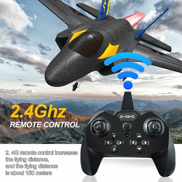 RC Airplane 4 Channel 2.4GH Remote Easy Cotrol, Ready to Fly, 2.4GHz 6-Axis Stabilizer RTF Glider Airplane, Easy to Fly for Kids, Beginners