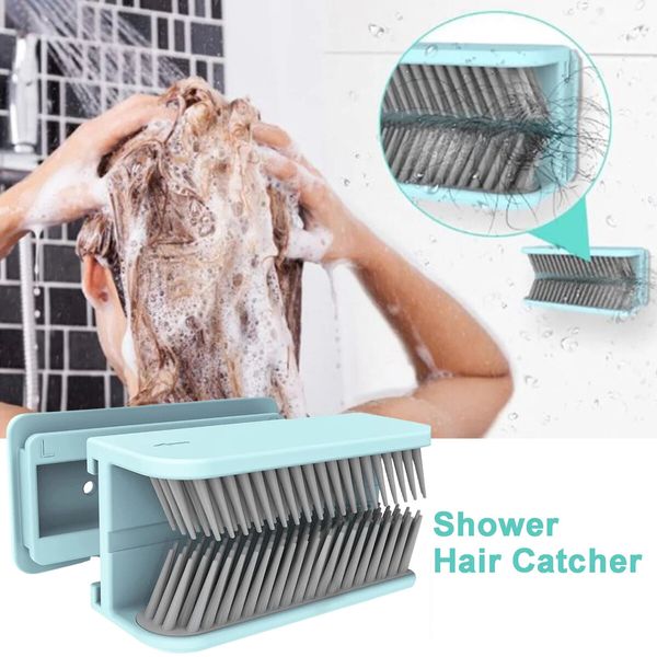 Shower Hair Catcher Wall Bathroom , Hair Collector Wall for Reusable Shower, Hair Trap for Shower Drain