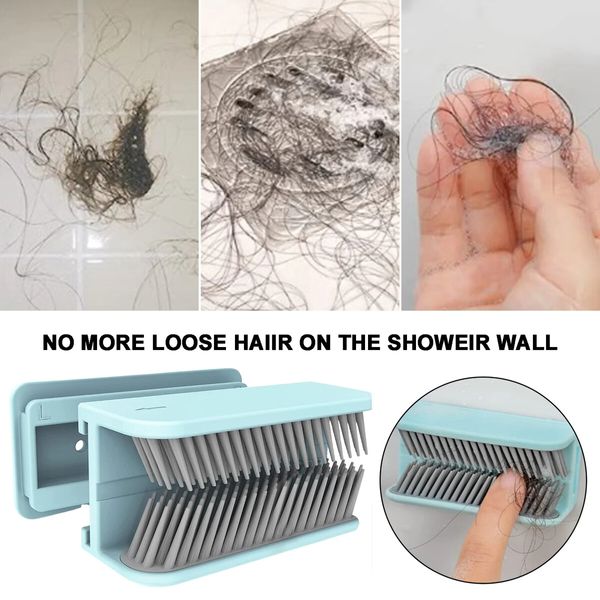 Shower Hair Catcher Wall Bathroom , Hair Collector Wall for Reusable Shower, Hair Trap for Shower Drain