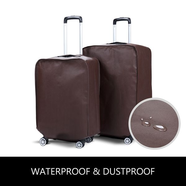 3Pcs Suitcase Luggage Set Expandable Hard Shell Carry On Travel Trolley Lightweight Cabin TSA Lock 2 Covers Rose Gold