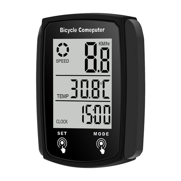 Bike Computer and Bicycle Odometer Wired KM/H Bike Speedometer with Automatic Wake Up Cycling Speed Tracker