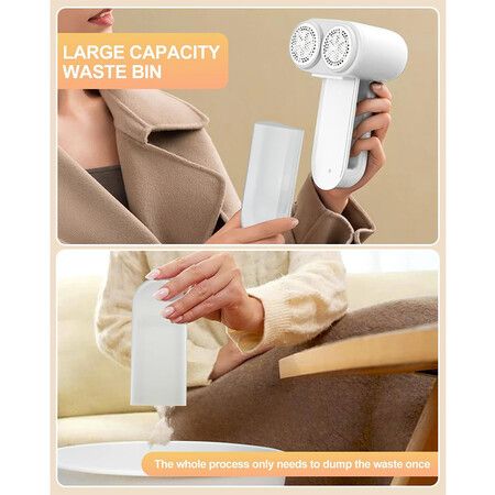 Fabric Shaver and Lint Remover, Rechargeable Lint Shaver 3 Speeds for Clothes Couch Furniture