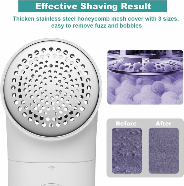 Fabric Shaver, Electric Lint Remover, USB Rechargeable Sweater Shaver for Clothes, Furniture