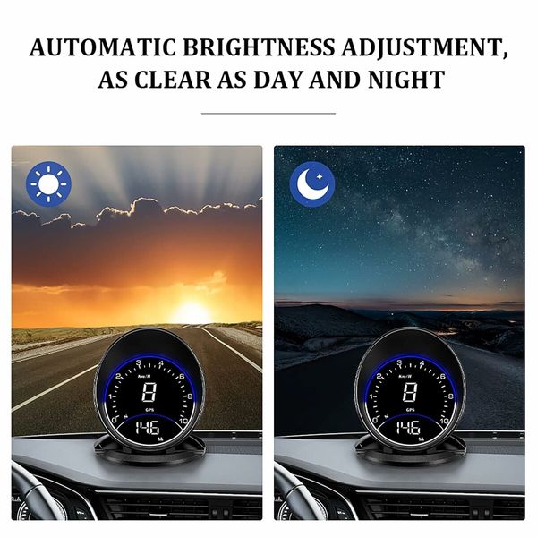 Auto GPS Speedometer G6, Car HUD Head Up Display HD Display, Overspeed Alarm for All Vehicle