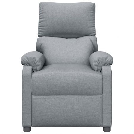 Stand Up Massage Recliner Chair Light Grey Fabric