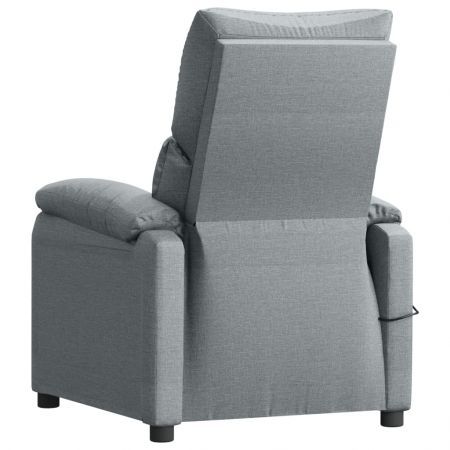 Stand Up Massage Recliner Chair Light Grey Fabric