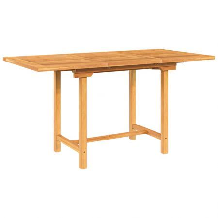 Extending Garden Table 110-160x80x75cm Solid Wood Teak