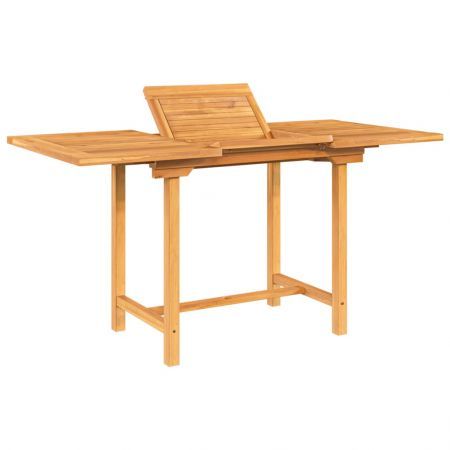 Extending Garden Table 110-160x80x75cm Solid Wood Teak