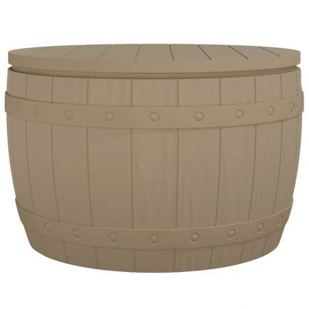 3-in-1 Garden Storage Box Light Brown Polypropylene