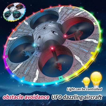 Black HD Aerial Photography Drone Light Switching UFO Foam Remote Control Aircraft Intelligent Obstacle Avoidance And Anti Collision Quadcopter