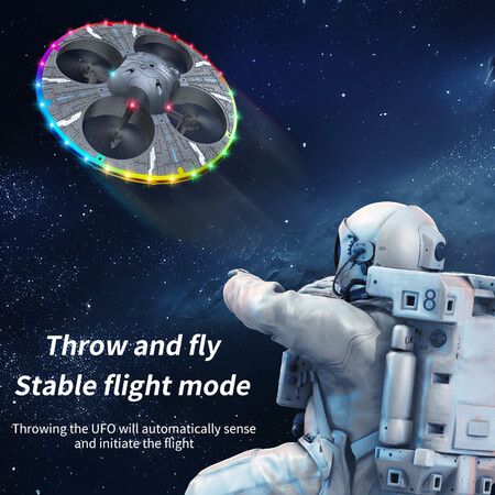 Black HD Aerial Photography Drone Light Switching UFO Foam Remote Control Aircraft Intelligent Obstacle Avoidance And Anti Collision Quadcopter