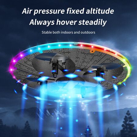 Black HD Aerial Photography Drone Light Switching UFO Foam Remote Control Aircraft Intelligent Obstacle Avoidance And Anti Collision Quadcopter