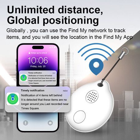 Portable GPS Tracking, Smart Anti Loss Device, GPS Smart Finders Tracker Device for Kids Pets White