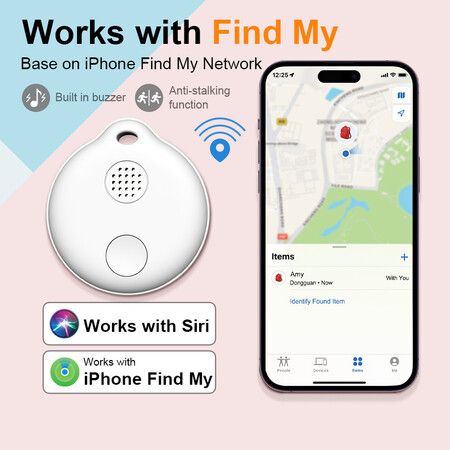 Portable GPS Tracking, Smart Anti Loss Device, GPS Smart Finders Tracker Device for Kids Pets White