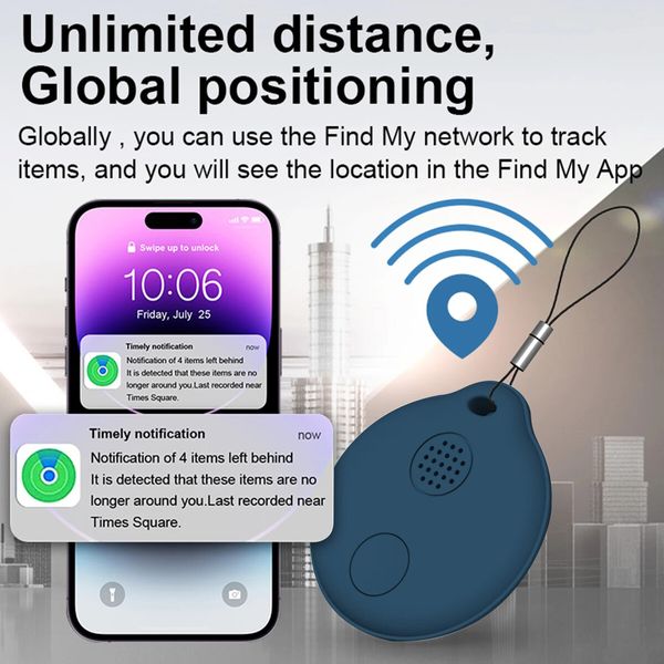 Portable GPS Tracking, Smart Anti Loss Device, GPS Smart Finders Tracker Device for Kids Pets Blue