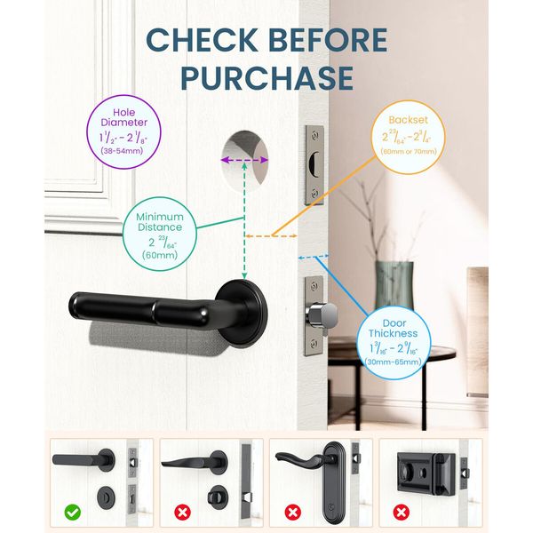 Keyless Entry Door Lock with Keypad,Fingerprint Door Lock,Smart Locks for Front Door,Electronic Keypad Smart Deadbolt Lock,Biometric Smart Digital Door Lock with Code,Auto Lock,Bluetooth