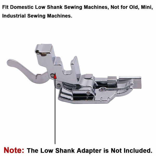 1/4" (Quarter Inch) Quilting Patchwork Sewing Machine Presser Foot with Edge Guide for All Low Shank Snap-On,White,Simplicity