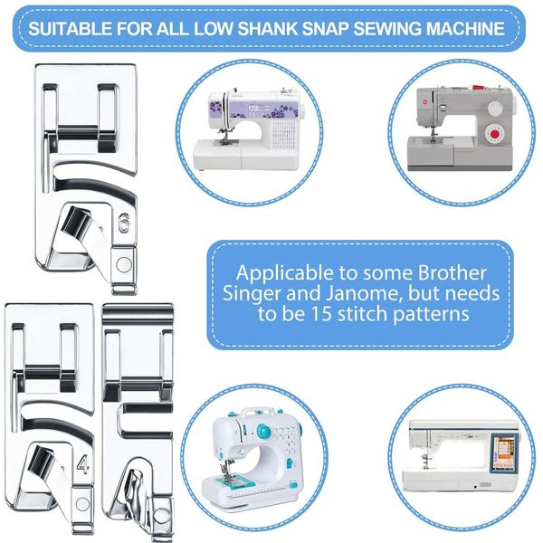 Narrow Rolled Hem Sewing Machine Presser Foot Set Suitable for Household Multi-Function Sewing Machines 3 mm,4 mm and 6 mm (3)