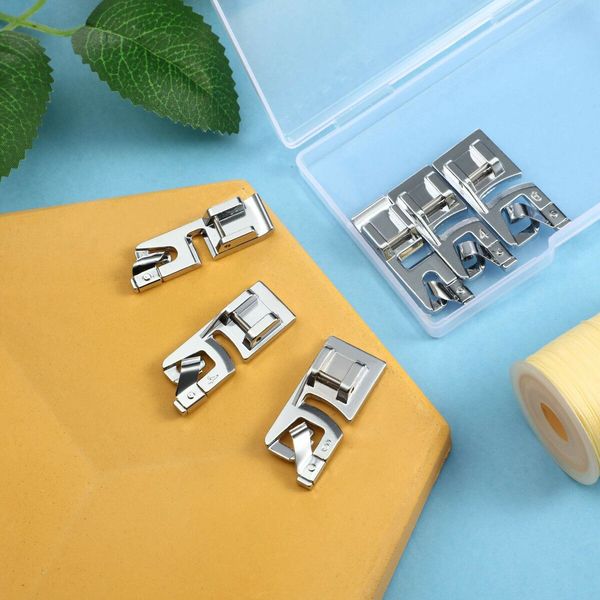 Narrow Rolled Hem Sewing Machine Presser Foot Set Suitable for Household Multi-Function Sewing Machines 3 mm,4 mm and 6 mm (3)