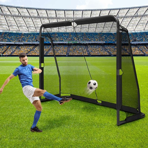 Soccer Football Net Set Metal Frame Goal Aluminium Backyard Game Training Practice Kids Adults Sports Equipment 2.2x1.7m